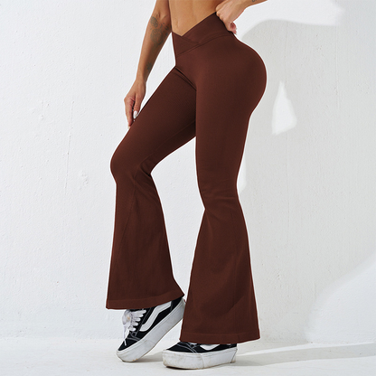 Seamless High-Waist Wide-Leg Yoga Pants